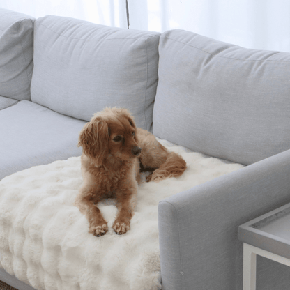 Faux fur dog bed cover