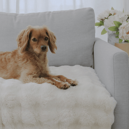 Faux fur dog bed cover
