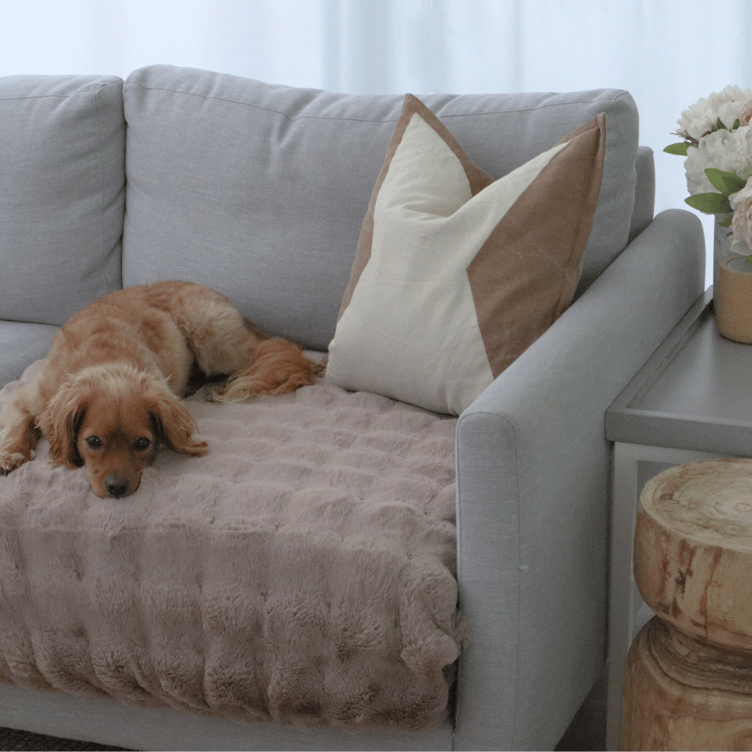 Faux fur dog bed cover