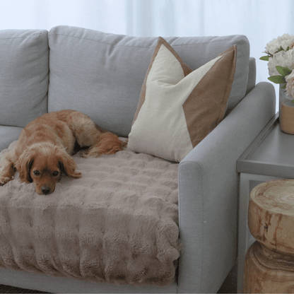 Faux fur dog bed cover