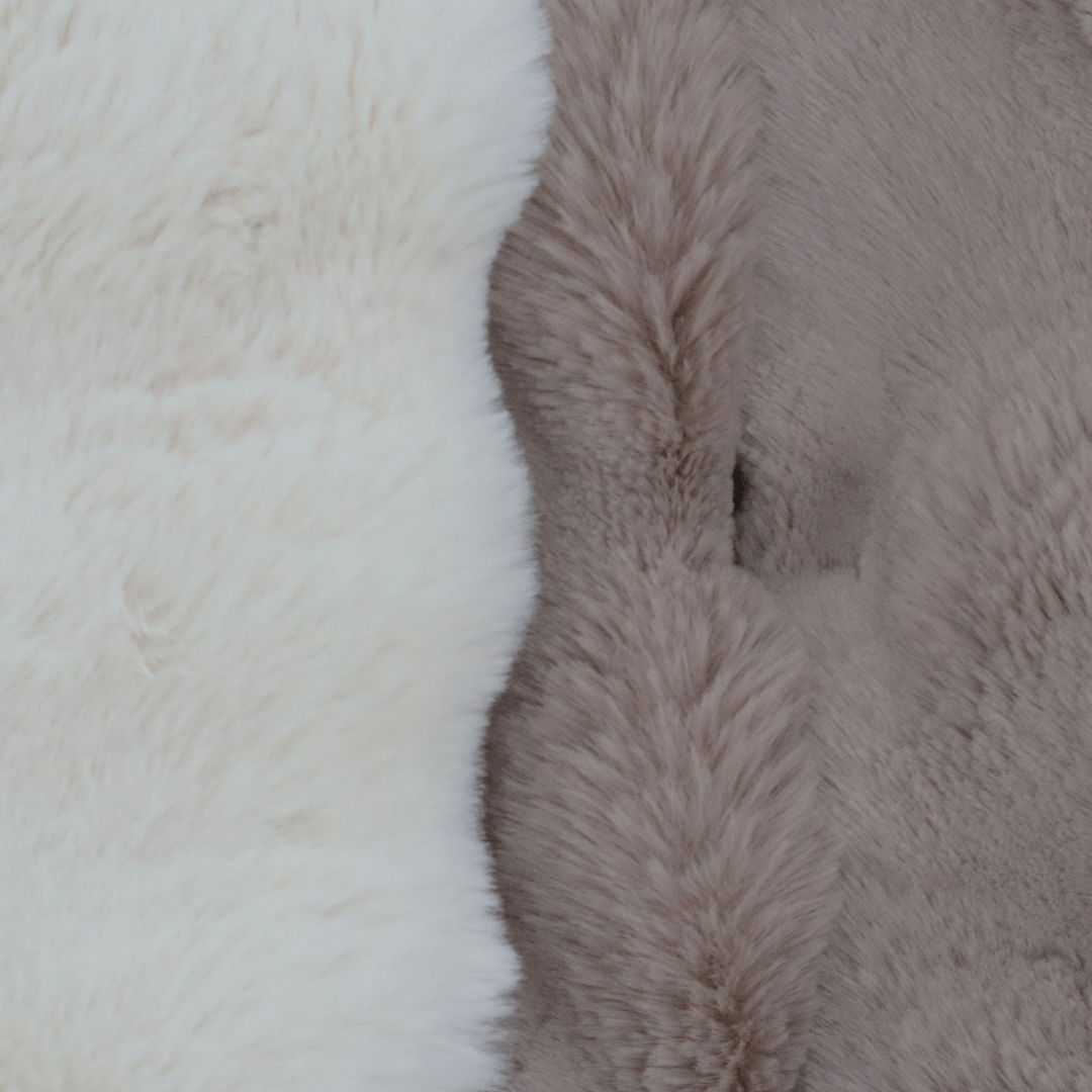 Faux fur dog bed cover