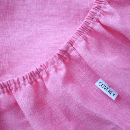 Linen dog bed cover